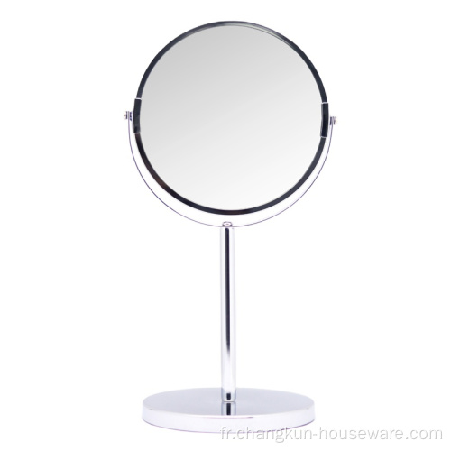 Miroir en métal de maquillage tenu dans la main fait sur commande rond